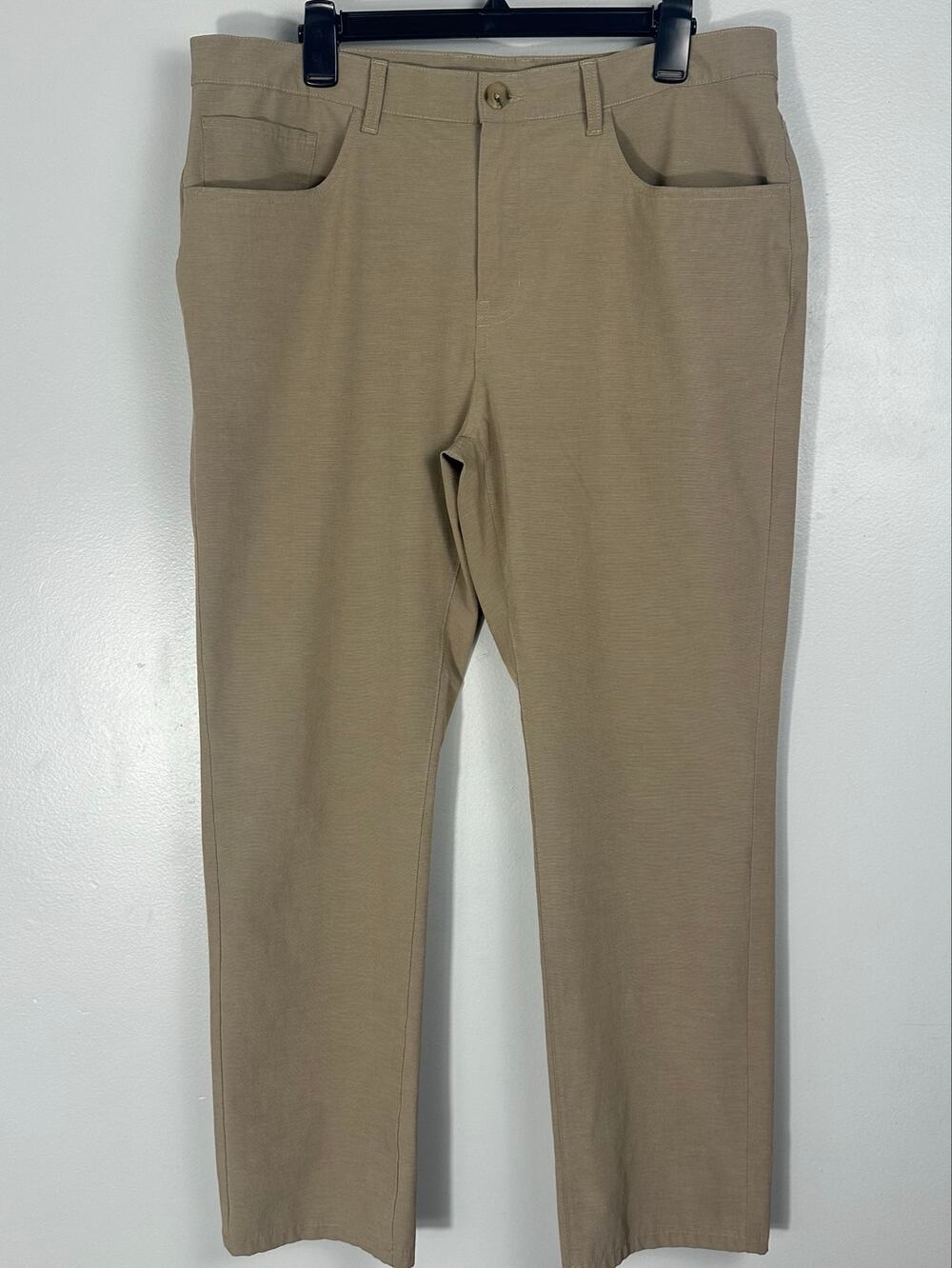 Pro Tour Men's Performance Golf Pants 36x30 Khaki Tan 5-Pocket Stretch